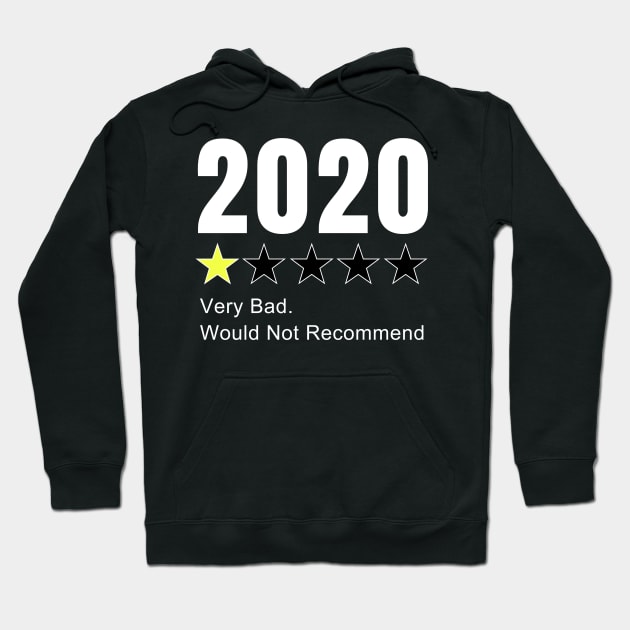 2020 One Star Rating - Very Bad Would, Not Recommend Worst Year Funny Gift Idea Hoodie by WPKs Design & Co